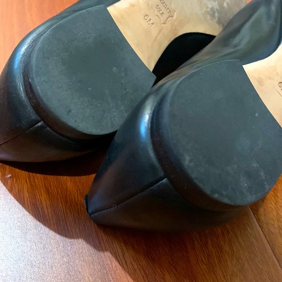 COPY - Tory Burch Black Leather Raleigh Ballet Resina Lea Flats - Picture 5 of 6